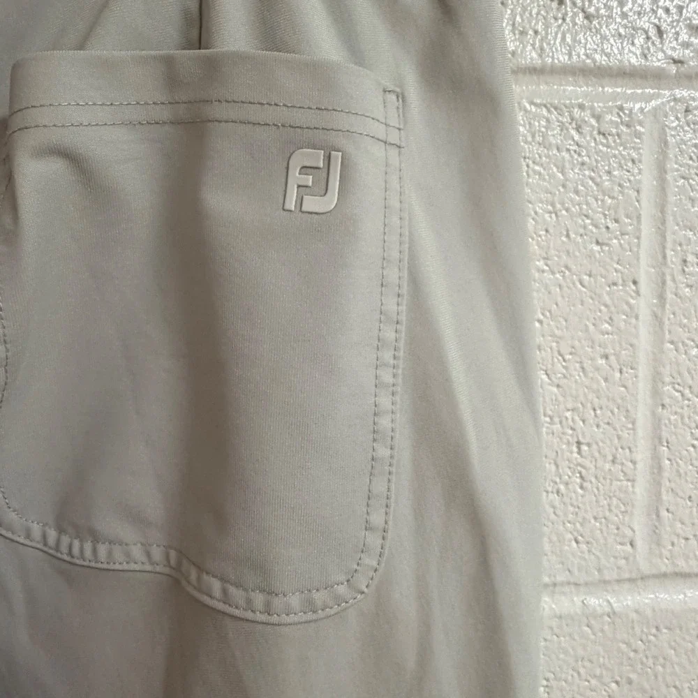 FootJoy Mens Performance Tapered Golf Pants 34x29 Stone Khaki Stretch Athletic